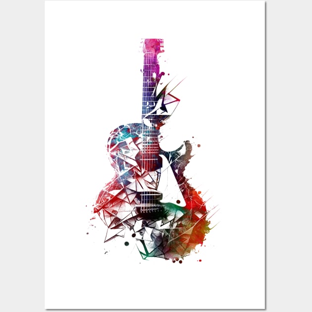 Guitar music art #guitar #music Wall Art by JBJart